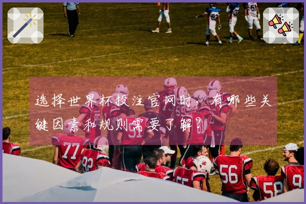 选择世界杯投注官网时，有哪些关键因素和规则需要了解？
